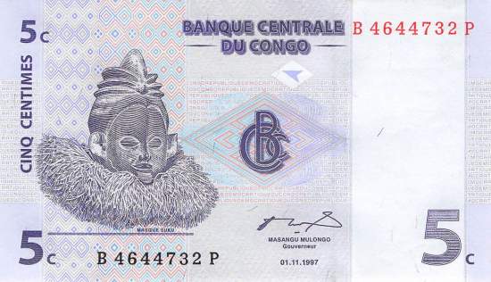 Kongo p.81 5 Centimes 1997